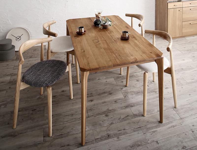 天然木オーク無垢材テーブル、北欧スタイルのダイニングテーブルセット 3点セット(テーブル+チェア2脚) | 一人暮らしのインテリア通販  mottie（モッティ）